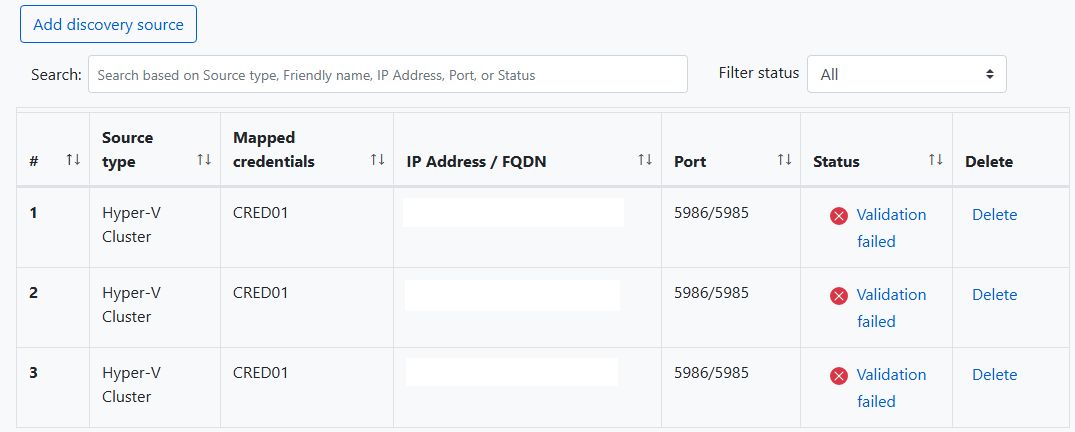 Azure Migrate Validation failed error